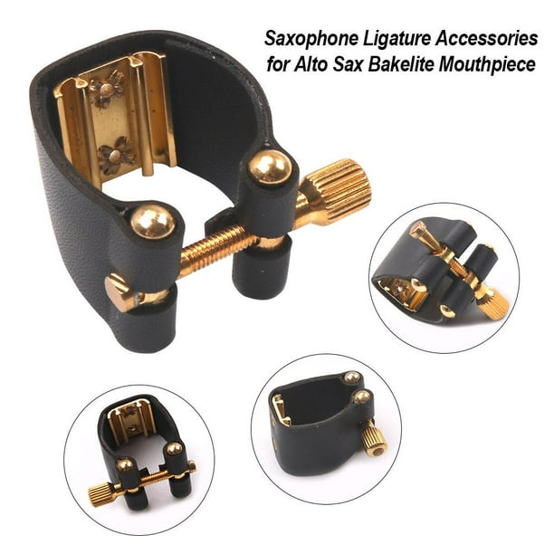 Tenor Sax Bakelite Mouthpiece Ligatures Fastener Sax Clips Clamp Red&Gold Tenor Sax Bakelite Mouthpiece Ligatures Fastener Sax Clips Clamp Red&Gold